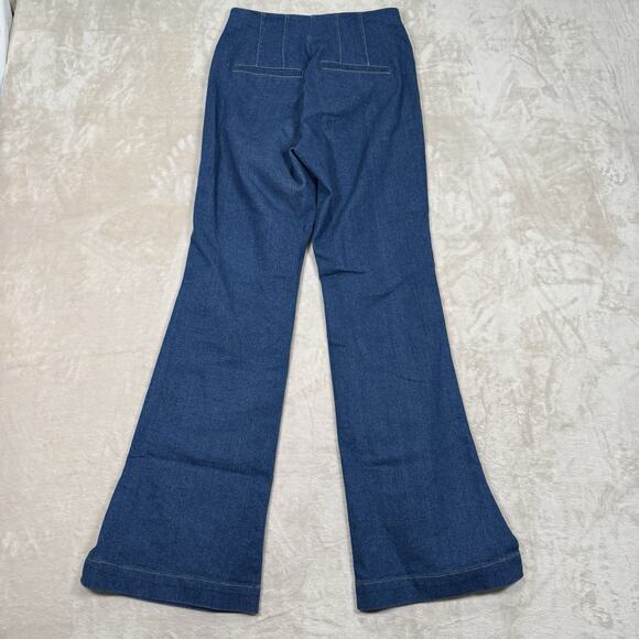Jason Wu Jeans Blue Denim Flare High Rise Medium Wash Women's Size 2 Stretch - Picture 5 of 10